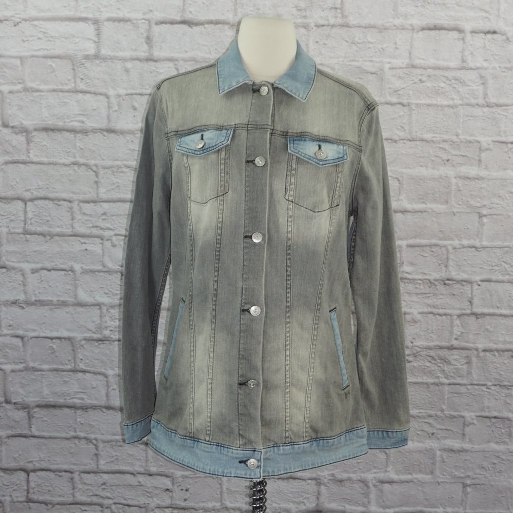 Lularoe Jaxon Two Tone Denim Jean Jacket